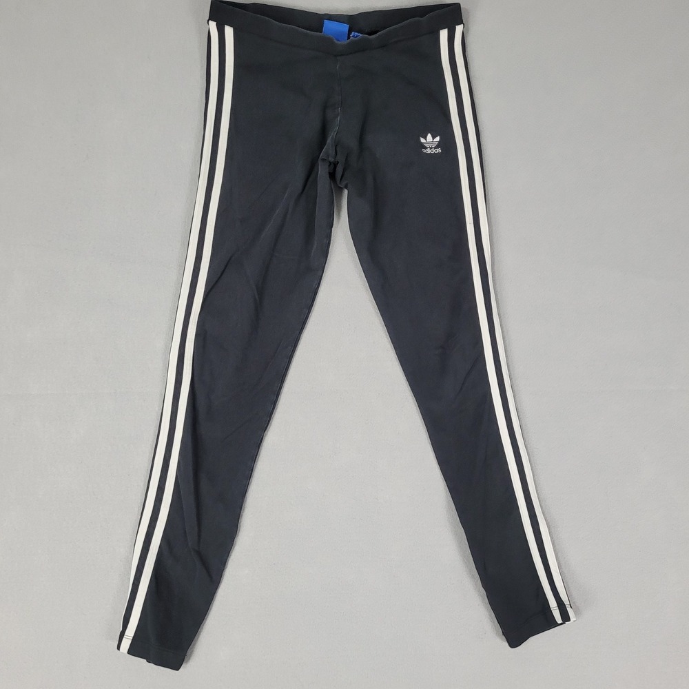 Adidas Womens‎ Faded Black Three Stripe Trefoil Jeggings Size Small AJ8156